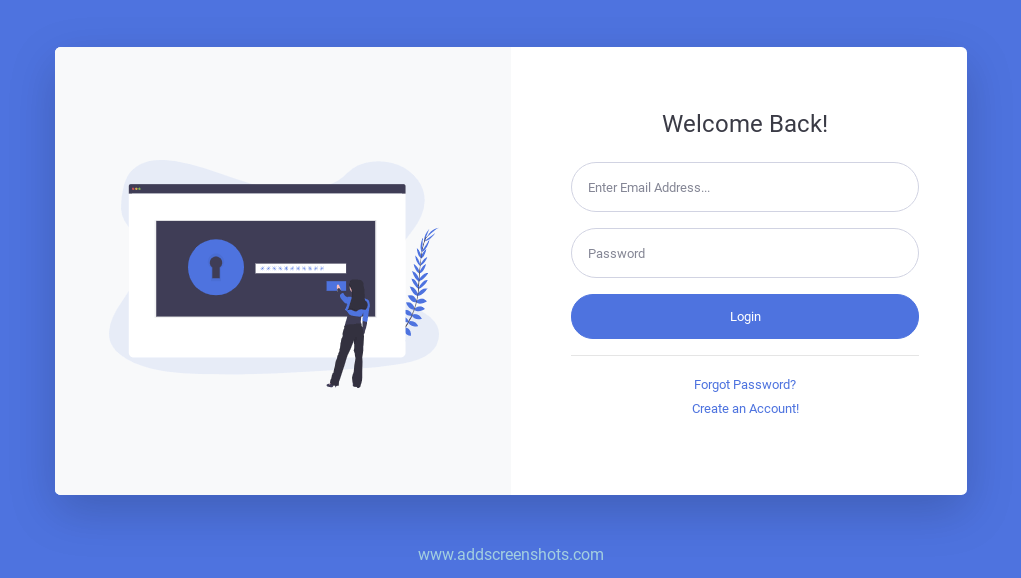 Website login page