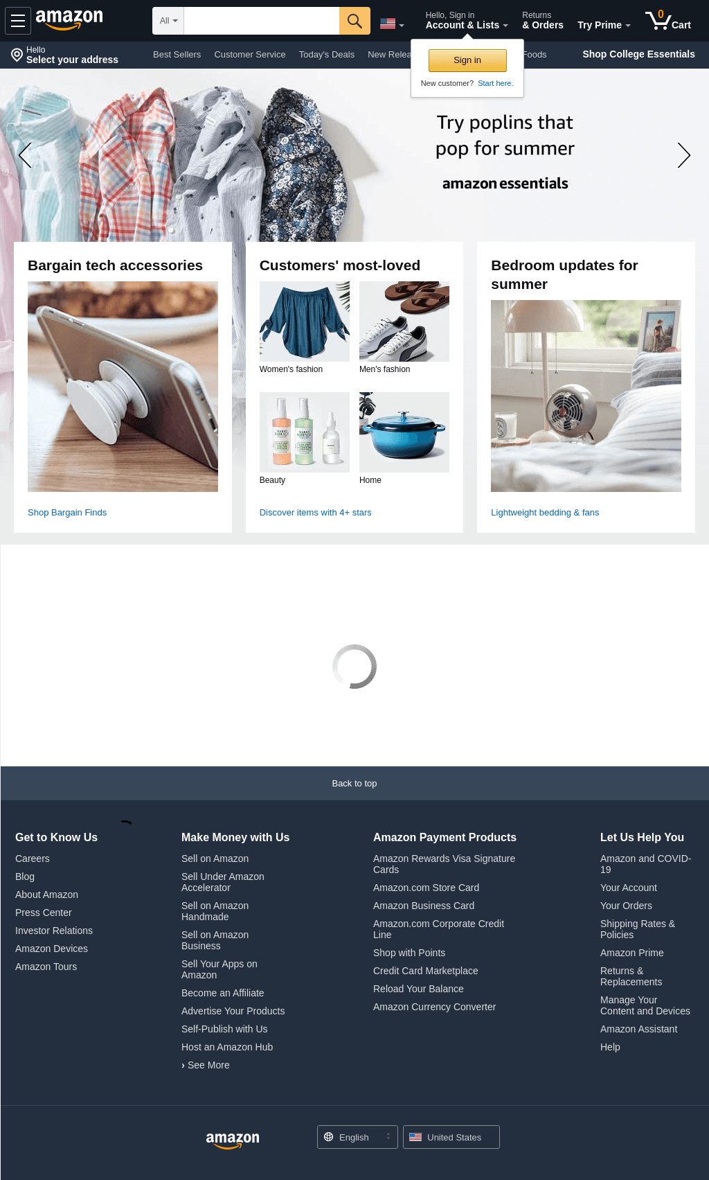 Amazon Screenshot with Default Scroll Wait