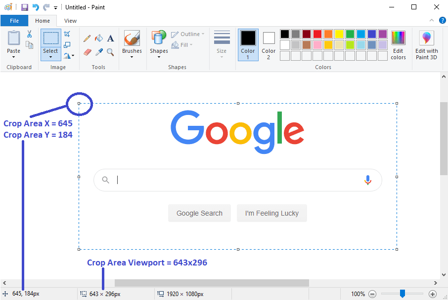 Finding Crop Area in Paint