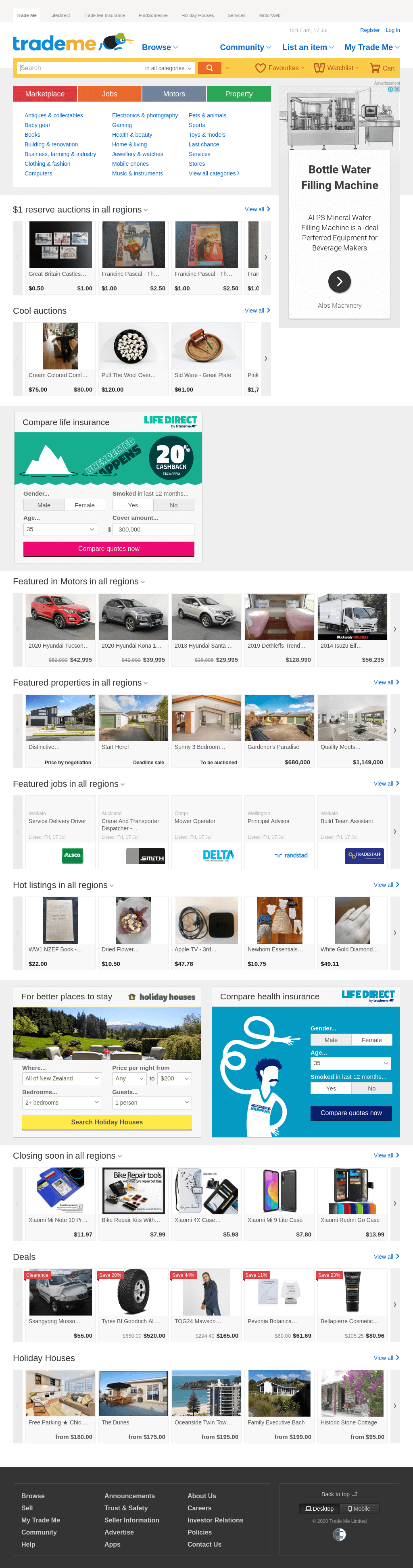 TradeMe Screenshot with Scroll Wait Enabled