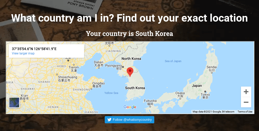 Website screenshot captured from Korea Central region server