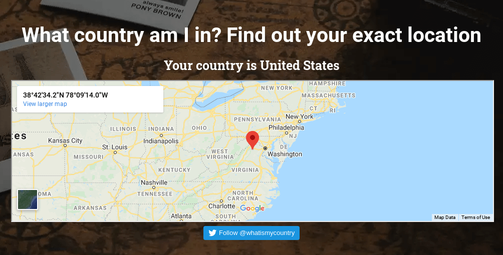 Website screenshot captured from US East region server